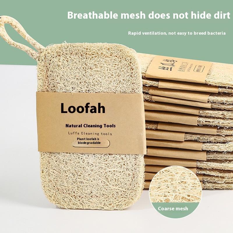Dish Brush Bamboo - Spugna Naturale in Luffa per Pulizia,
