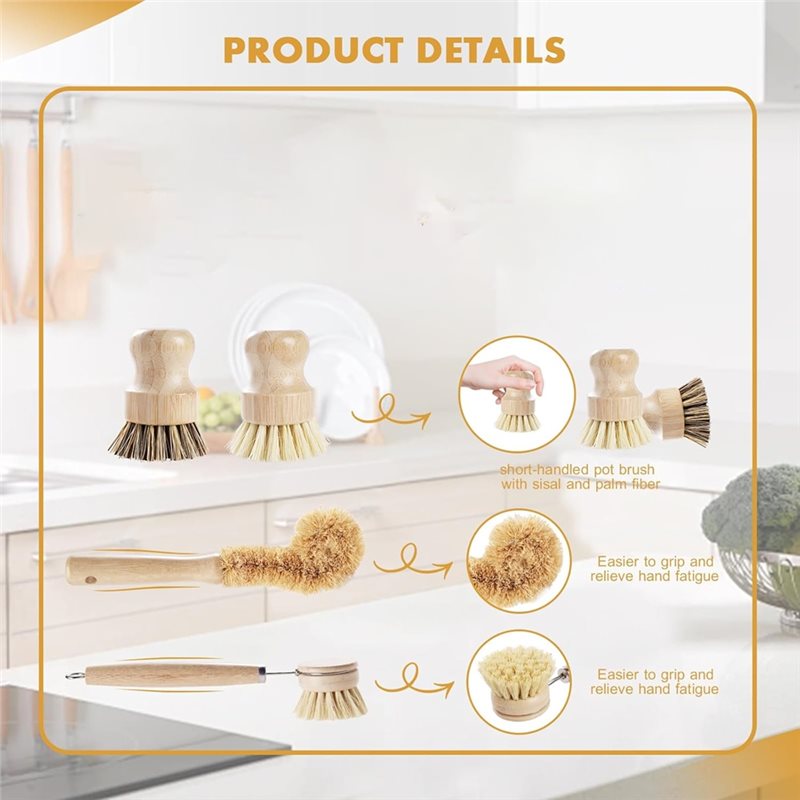 Set di spazzole per piatti in  - Dish Brush Bamboo recensione e prezzo