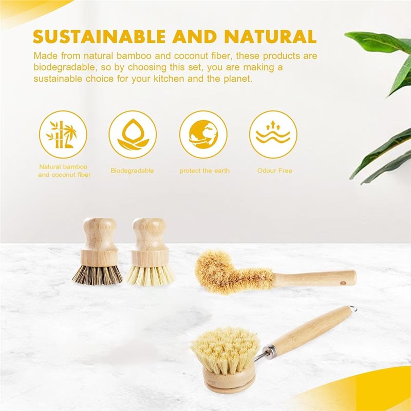 Set di spazzole per piatti in  - Dish Brush Bamboo recensione e prezzo